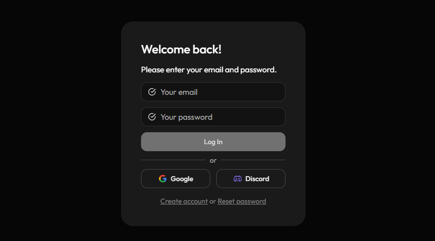 The secure Joi AI member login screen featuring email, password, and multi-factor authentication fields
